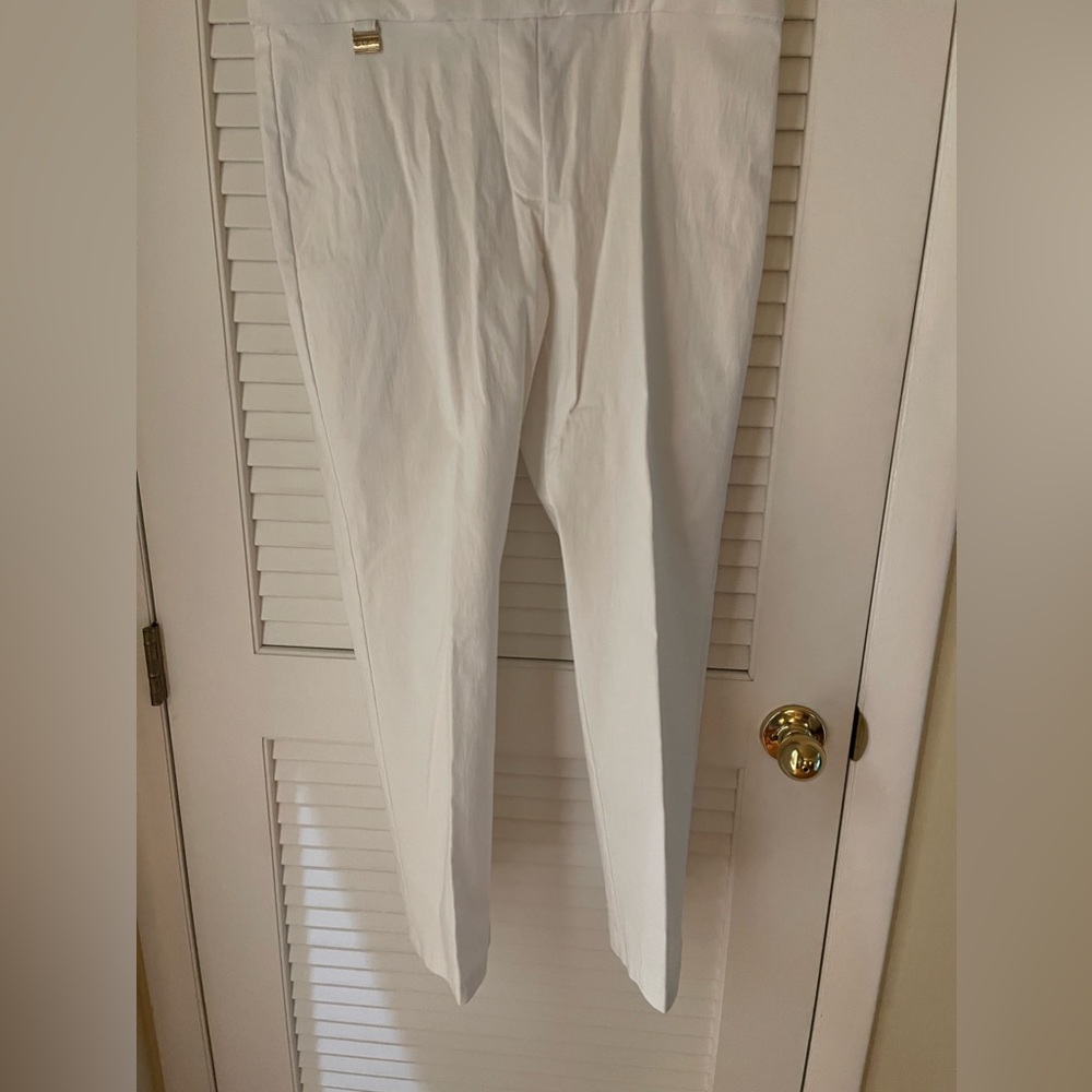 Emaline white pull on pants. Petites size 14P. Brand new with tags!